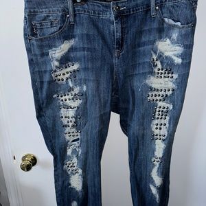 Torrid ripped studded jeans